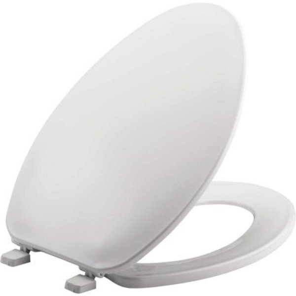 Bemis Toilet Seat, Elongated, Plastic, White, Top-Tite Hinge 170-000